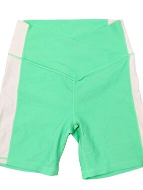 Wilo The Label Neon Apple Rib Cross Waist Shorts Size Large  MSRP$54